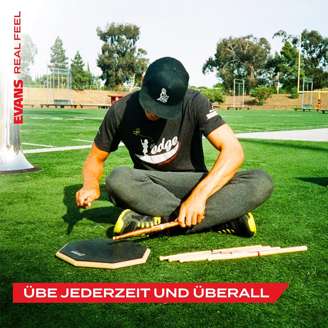 RealFeel by Evans Übungspad | 2-IN-1 | Realistisches Spielgefühl | Perfekt für Zuhause und unterwegs