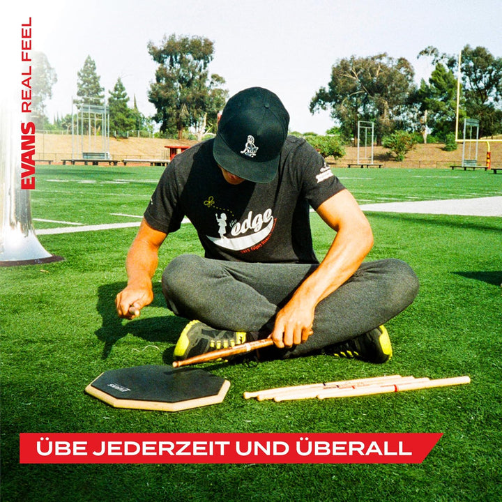 RealFeel by Evans Übungspad | 2-IN-1 | Realistisches Spielgefühl | Perfekt für Zuhause und unterwegs