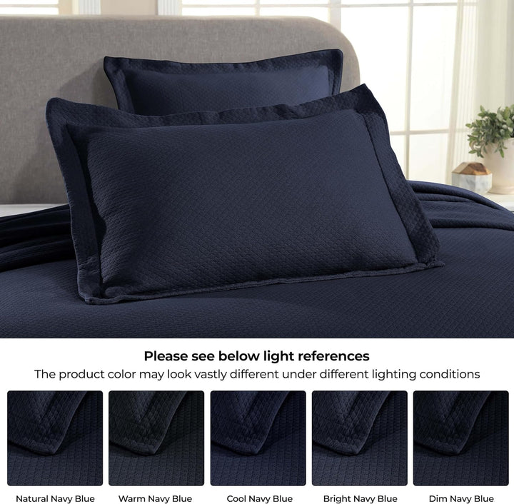 Superior Cotton Bedspread, Navy Blue, Twin Twin Marineblau, Twin Marineblau