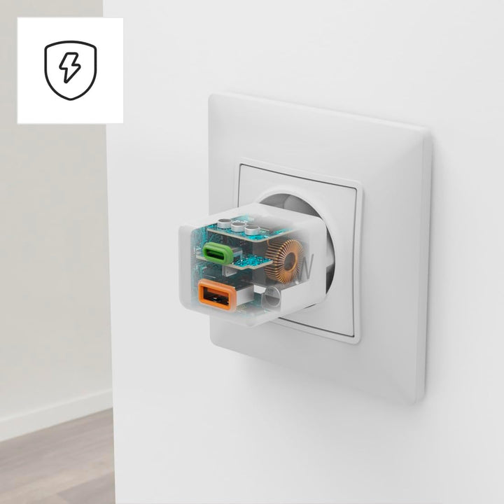 Hama Schnellladegerät USB (Ladegerät mehrfach, USB C, USB A, Universal Ladegerät Handy Tablet, Netzs