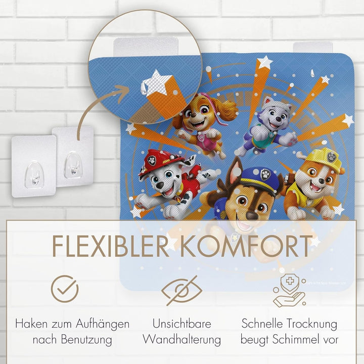 PAW Patrol rutschfeste Badematte für Kinder - Anti Schimmel Badewanneneinlage Fans, antibakteriell,