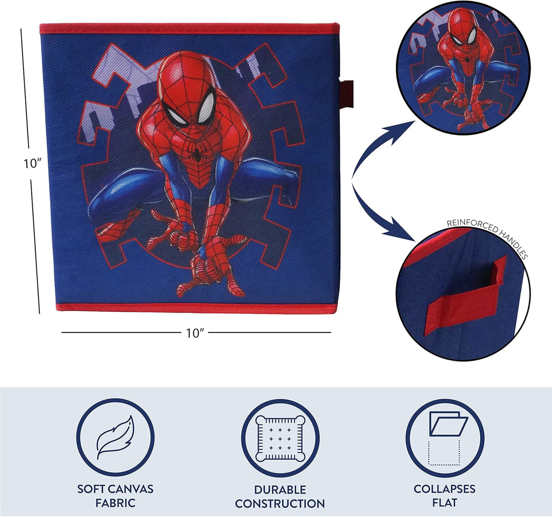 Idea Nuova Marvel Spiderman Aufbewahrungswürfel, zusammenklappbar, Blau, Spiderman