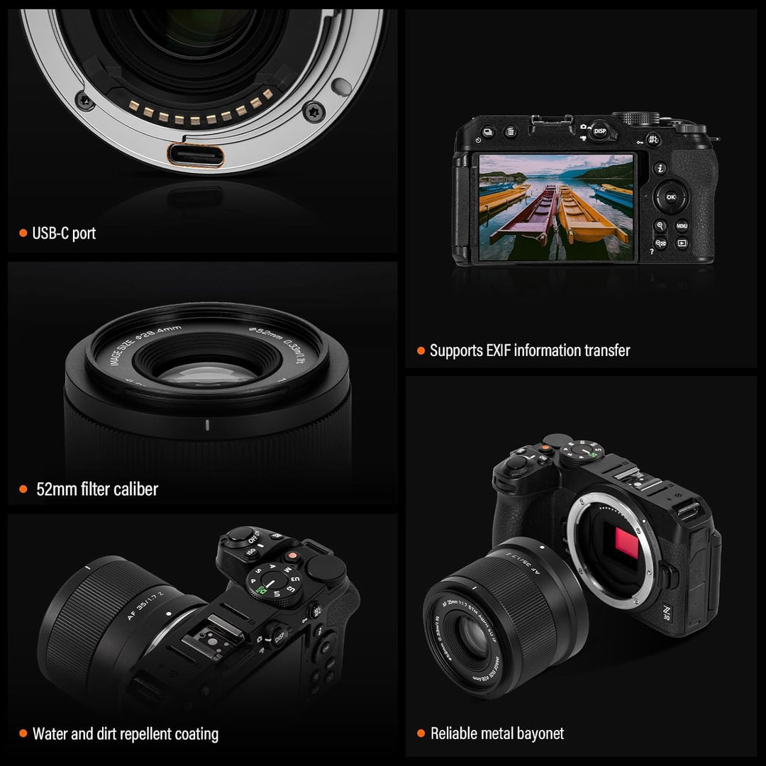 VILTROX 35mm F1.7 APS-C Prime Autofokus Objektive für Nikon Z Mount Kamera Objektive Standard Camera