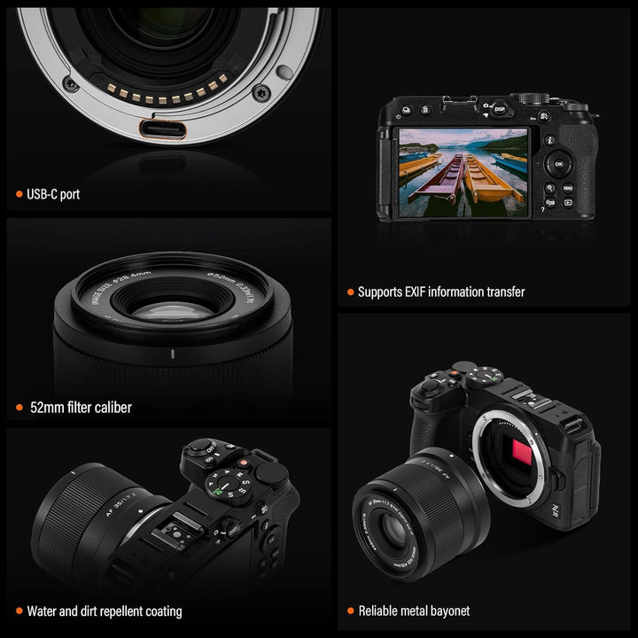 VILTROX 35mm F1.7 APS-C Prime Autofokus Objektive für Nikon Z Mount Kamera Objektive Standard Camera