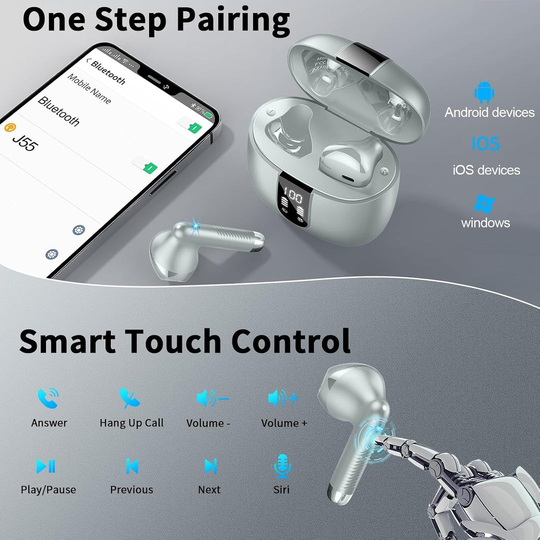 Drsaec Bluetooth 5.4 Kopfhörer, 6D Tiefer Bass In Ear Kopfhörer Kabellos Bluetooth 2026 Neu Kabellos