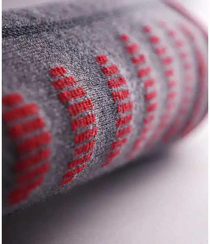 Lenz Unisex Socken 42 10 - Grau/Rot, 42 10 - Grau/Rot