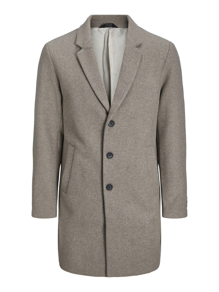 JACK &amp; JONES Herren Jjemorrison Wool Coat Sn Wollmantel XS Greige, XS Greige
