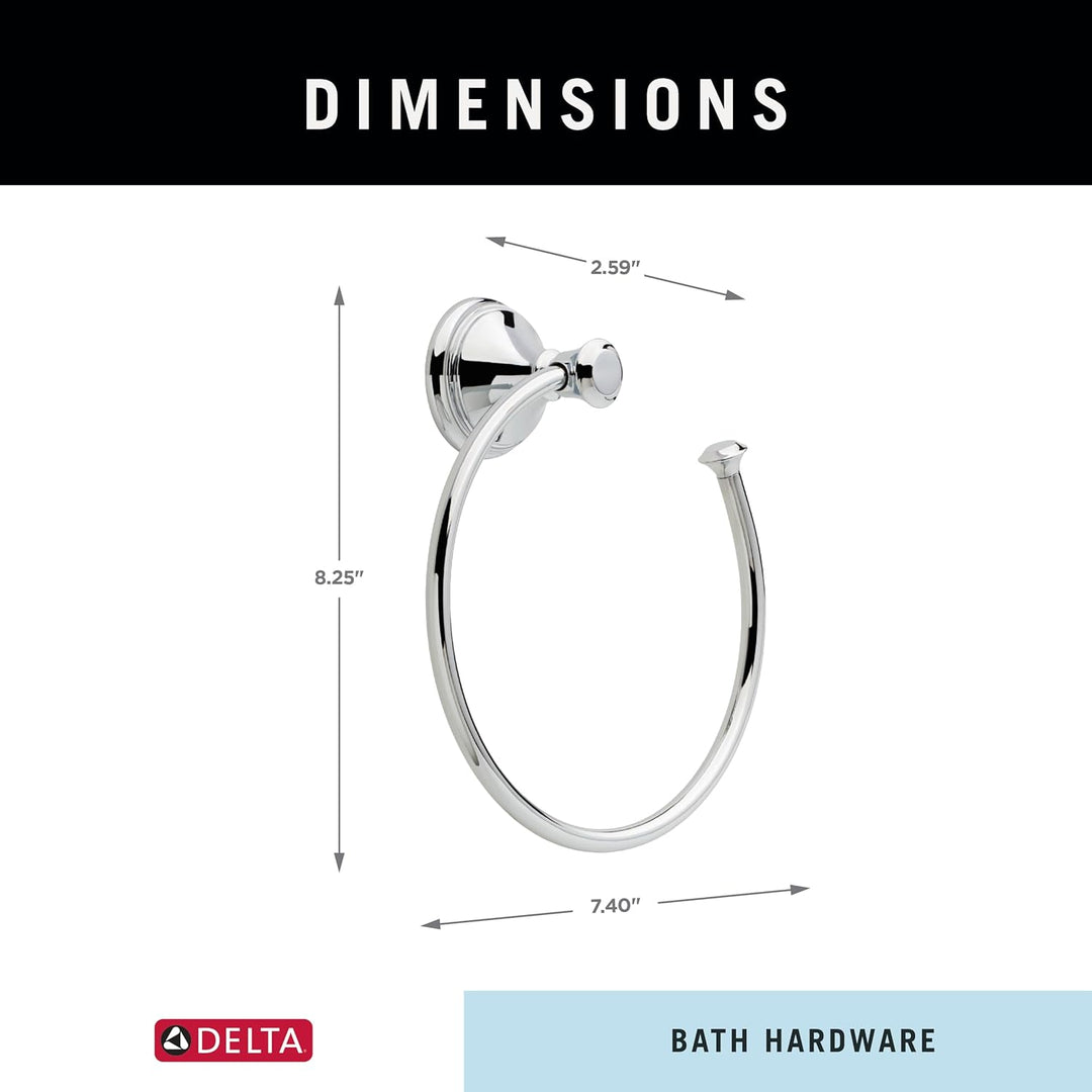 Delta Wasserhahn 79746 Cassidy Handtuch Ring, Chrom poliert Traditionell Chrome, Traditionell Chrome