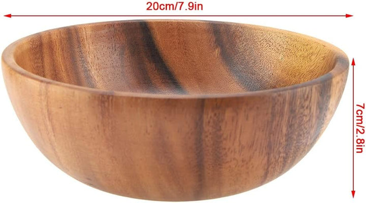 Nimoa Holzschale, Akazienholz Massivem Holzschale, Solid Acacia Holzschale für Salat Suppe Reis Hand