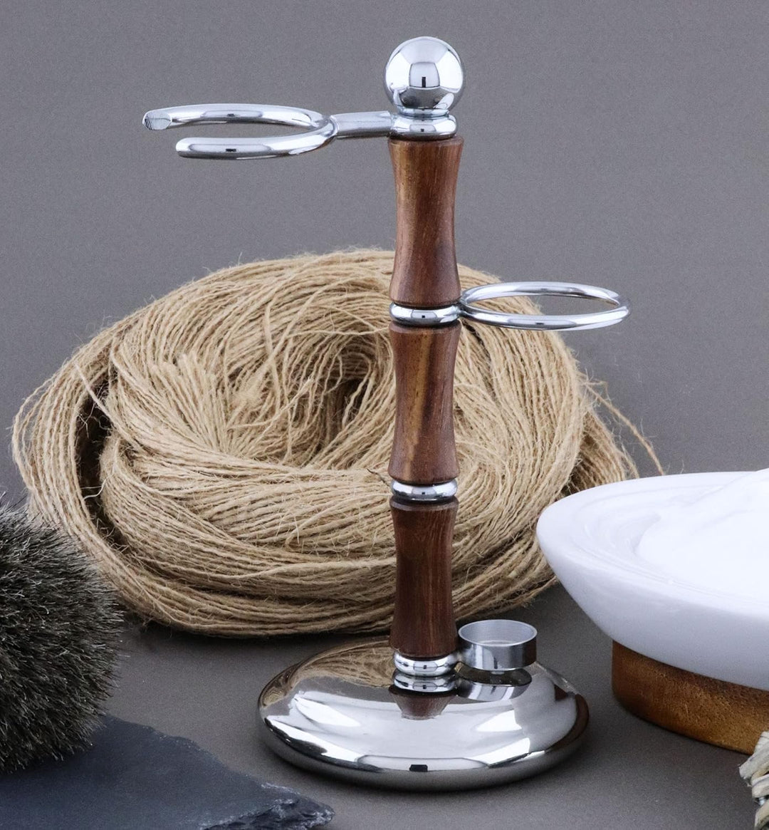 Haryali London Rasierset Herren – Premium Rasierhobel set aus Holz mit Rasierhobel, Rasierpinsel und