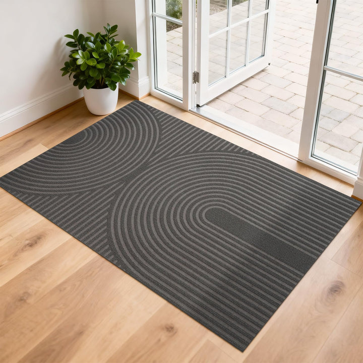 schmutzfangmatte Innen 80x120cm, rutschfeste Fussmatte mit Saugkraft, Türmatte Waschbar Langlebig fü