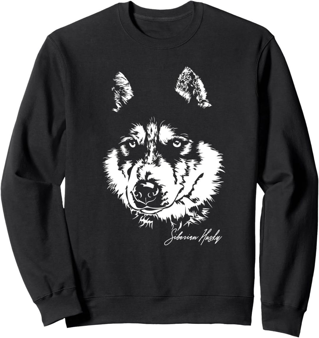 Siberian Husky Hund Hunde Hundeportrait Wilsigns Sweatshirt