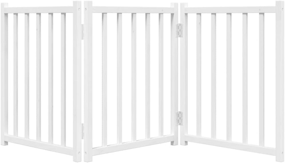 vidaXL Hundetor 3-TLG., Hundegitter Faltbar Pflegeleicht, Schutzgitter für Wohnzimmer Küche Treppe,