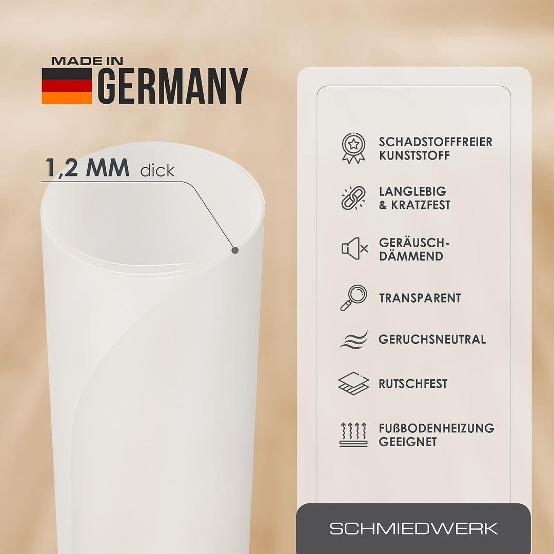 Bodenschutzmatte für Fitness und Sportgeräte - rutschfeste Unterlage für Crosstrainer, Heimtrainer,