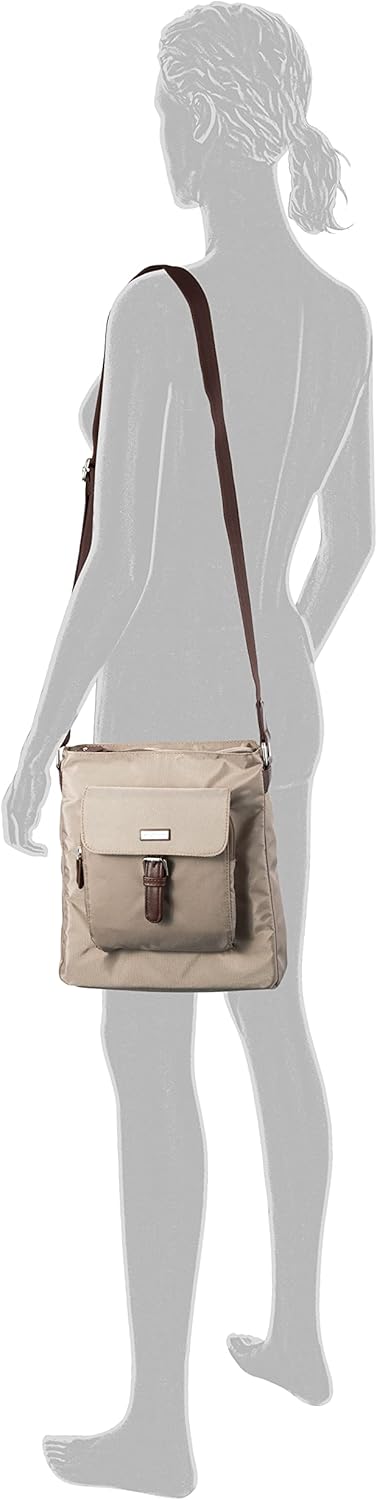 TOM TAILOR bags Rina Damen Hobo Bag Schultertasche 25 x 7 x 27,5 Taupe, 25 x 7 x 27,5 Taupe
