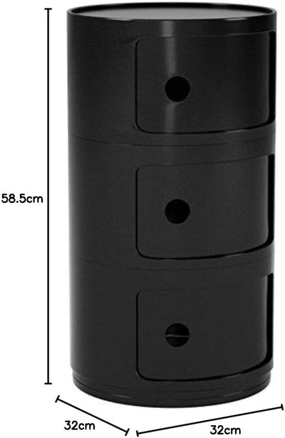 Kartell 496709 Container Componibili schwarz Modern Schwarz, Modern Schwarz