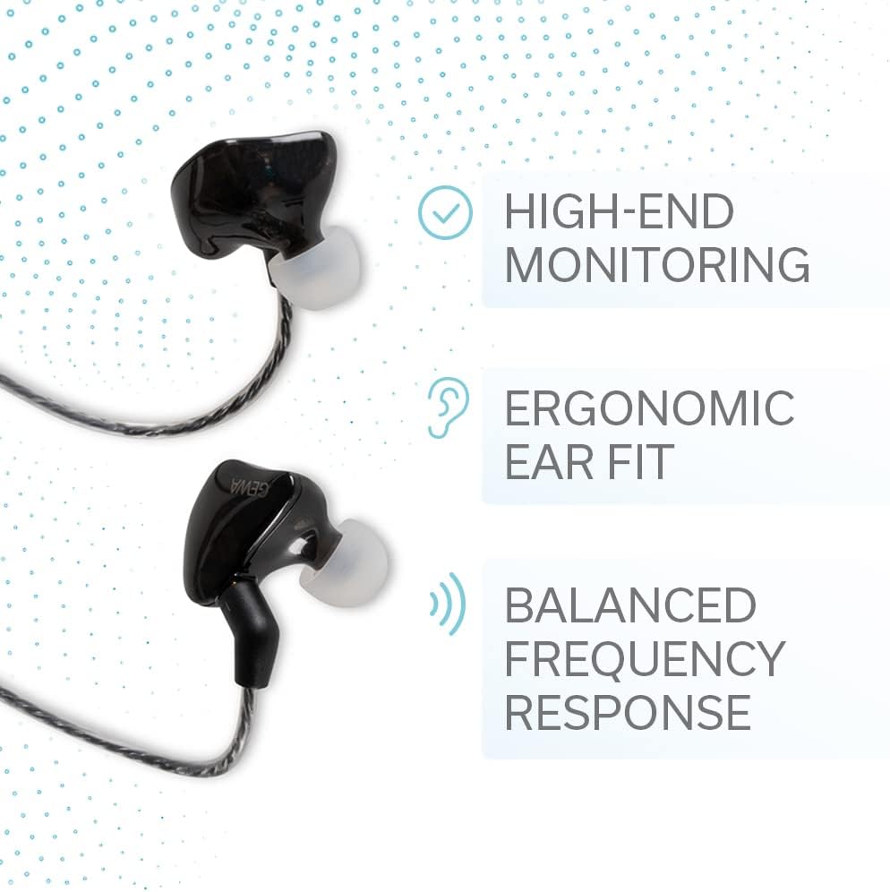 GEWA IN-Ear Monitor IE-Three, schwarz,weiss