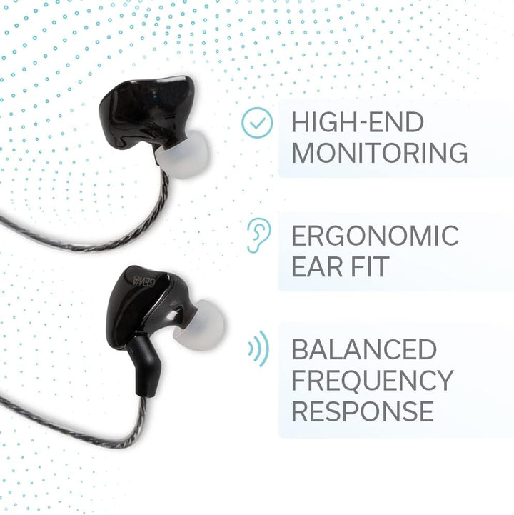 GEWA IN-Ear Monitor IE-Three, schwarz,weiss