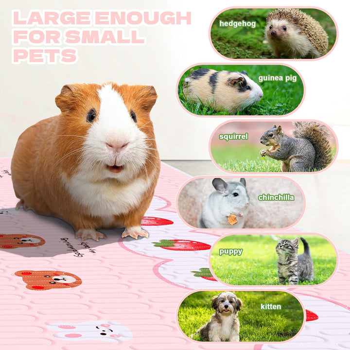 OPEYATOYS 2pc Waschbare Kleintierunterlage für Meerschweinchen, Kaninchen und Hamster - Wiederverwen