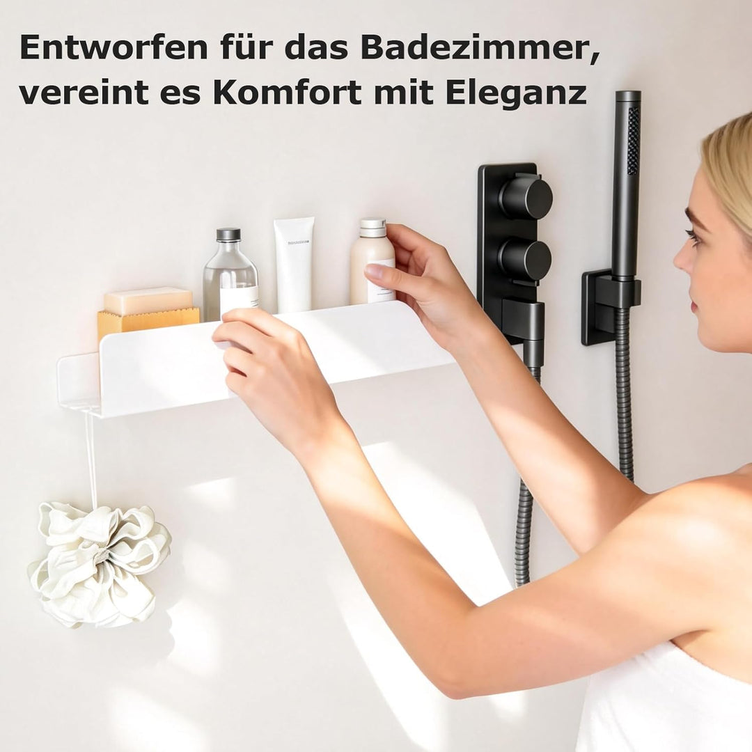 REKITA Duschablage ohne Bohren,Badezimmer Organizer 40 cm,Duschablage Edelstahl,Shampoo Halterung fü