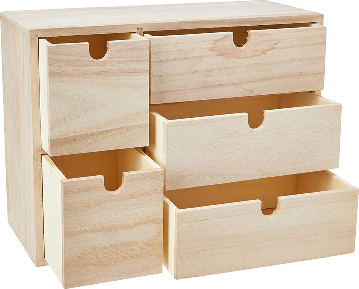 Artemio 14002158 Schubladenschrank, Holz, Beige, 35 x 15 x 26 cm