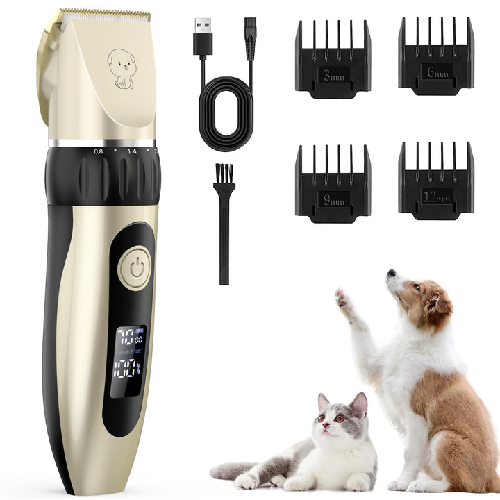 Leise Hundeschermaschine, Schermaschine Hund Katze, Profi Elektrische Tierhaarschneidemaschine, wit