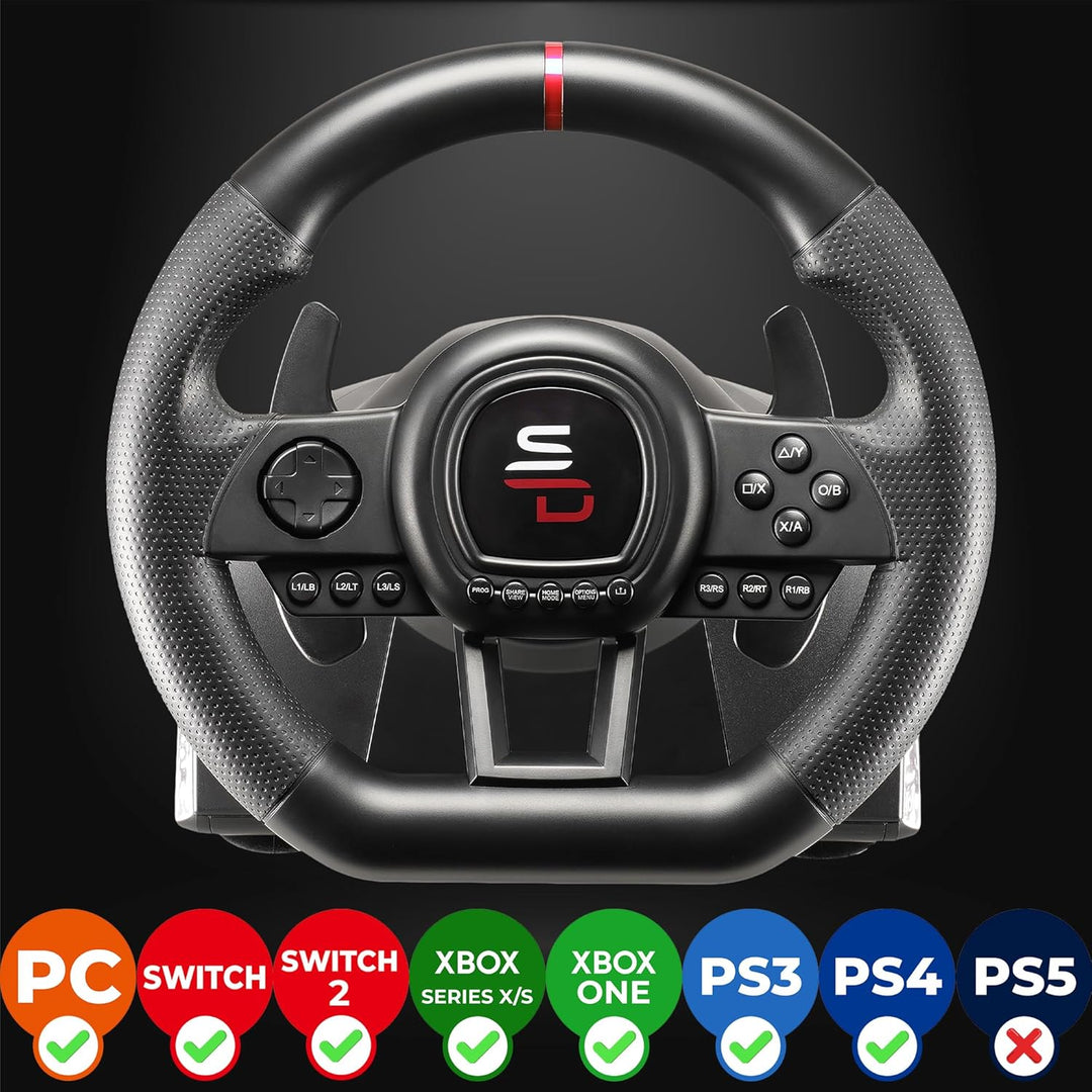 Subsonic Superdrive - Rennlenkrad SV650 Racing Wheel lenkräd mit Pedalen, Shift & Vibration - Xbox S