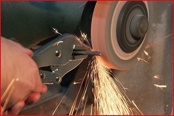 KS Tools 115.1502 Gripzange, gerade Backen, 45,5mm, L=225mm