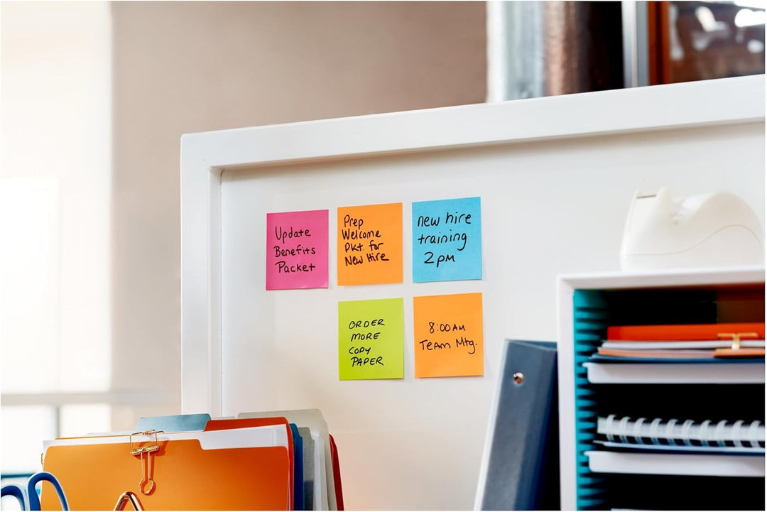 Post-it Super Sticky Pop-UpNotes, 7,6 x 7,6 cm, 6 Pads, 2 x die Klebekraft, Energy Boost Collection,