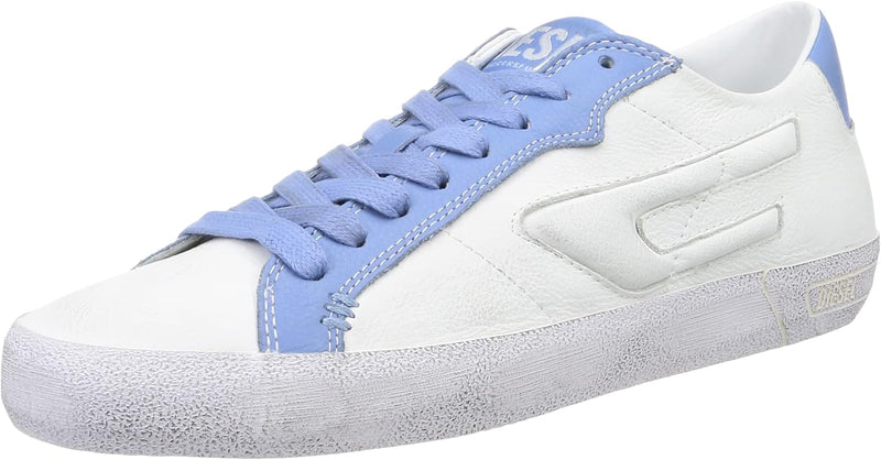 Diesel Herren Leroji Sneakers 35 EU White Placid Blue H9474 Low, 35 EU White Placid Blue H9474 Low