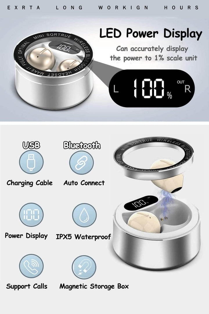 SZHTFX Bluetooth Ohrhörer, Bluetooth5.0 Drahtloser Ohrhörer Bluetooth Ohrhörer Auto Headset mit 260m