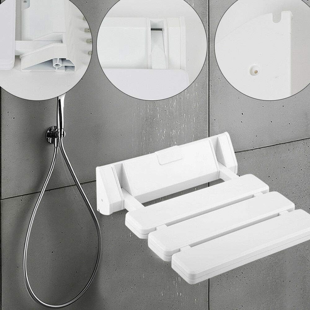 Duschsitz Duschklappsitz Bis 130Kg Tragkraft Duschhocker Wandmontage Dusche Sitzgelegenheit Stuhl 36