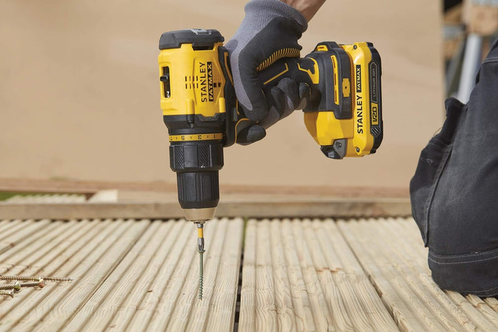 Stanley FatMax 18V 2-Gang Akku-Bohrschrauber SFMCD710D2K (2.0Ah, max. Drehmoment 60Nm, bürstenloser