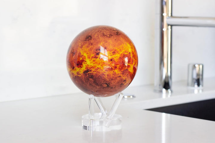 MOVA Globus Weltraumserie Venus 4.5" mit Sockel, solarbetriebener rotierender Globus, einzigartiges