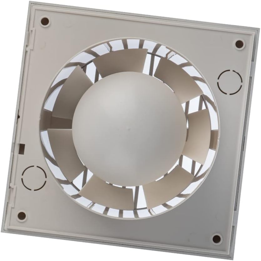 Ø 100mm Bad-Lüfter mit Feuchtesensor und Timer - Silber - Leise Ventilator Feuchtigkeitssensor