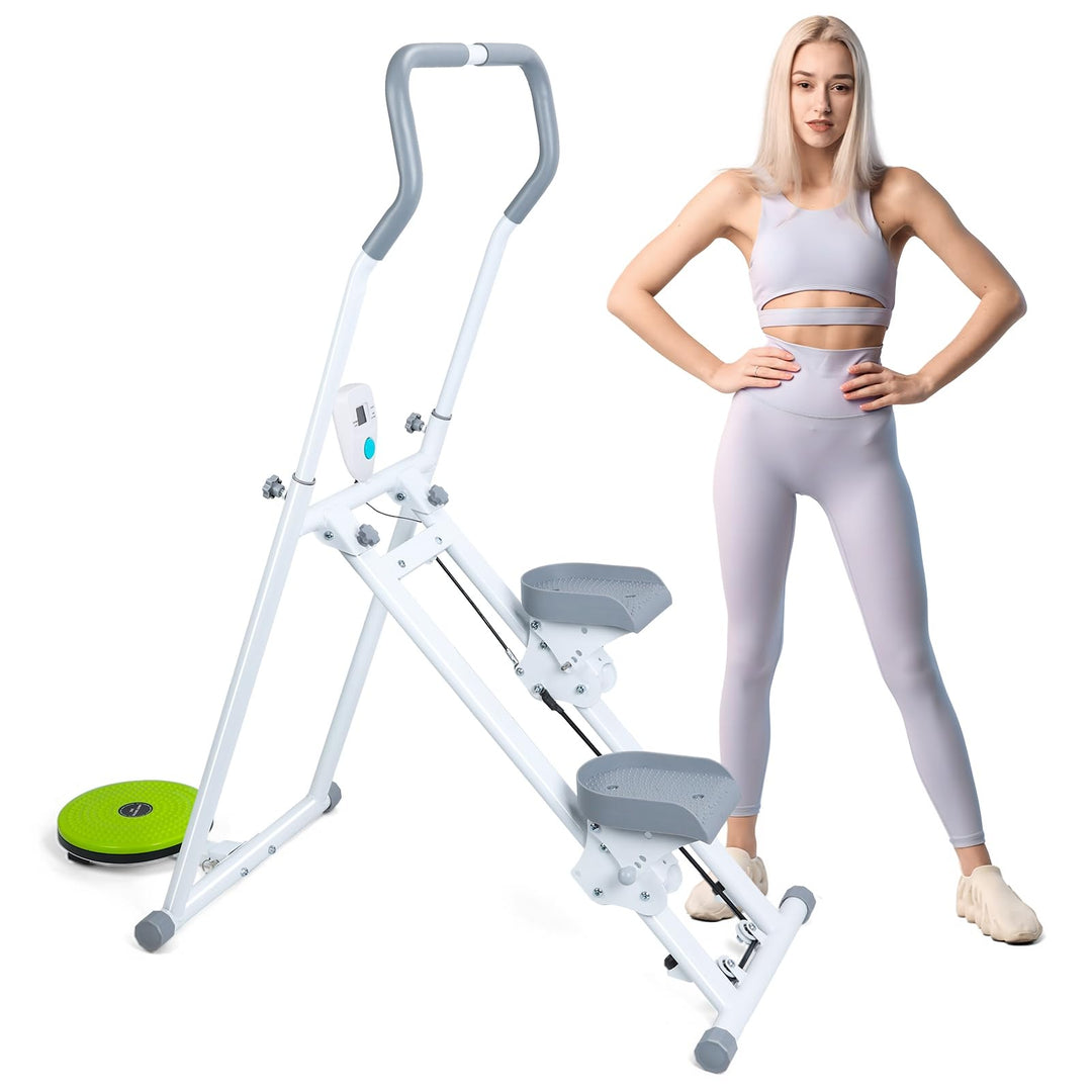 ulafbwur Vertikaler Kletterer, Klapptreppen-Stepper für Heimtraining, Ganzkörpertraining, Home-Trepp