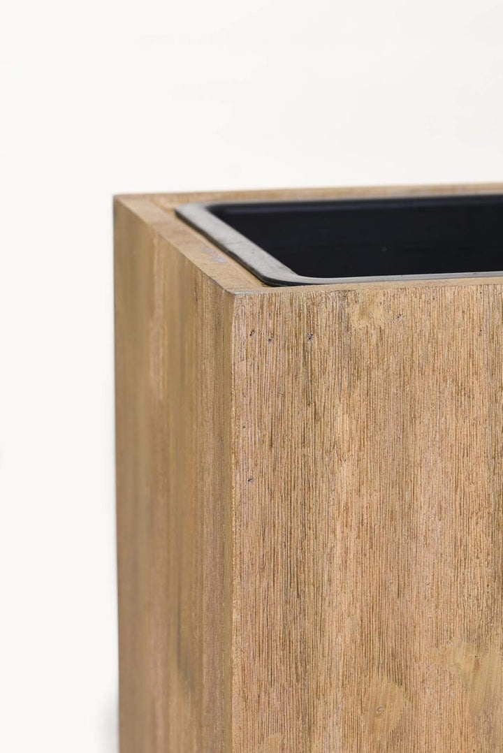 VIVANNO Pflanzkübel Pflanztrog Holz Maxi Braun (35x64x25), 35x64x25