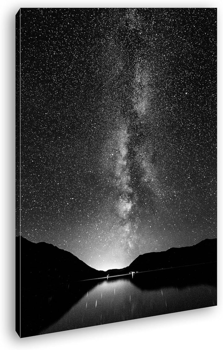leuchtenden Sterne der Milch Strasse Format: 80x60 Effekt: Schwarz/Weiss als Leinwand, Motiv fertig