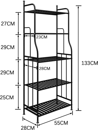 DAWNYIELD 5 Tier Metall Pflanzenständer Blumentopfhalter Rack Lagerregal Indoor Outdoor Home Organiz