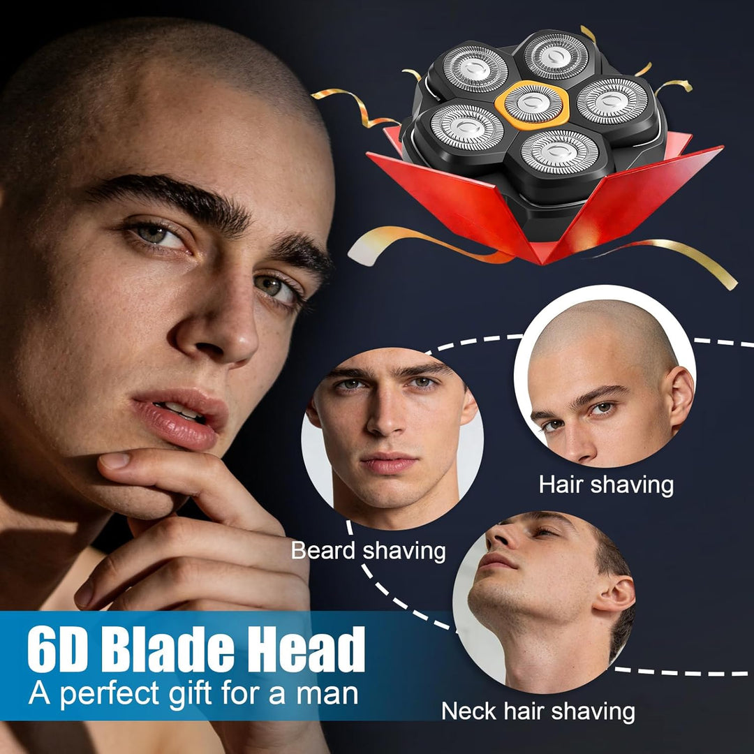 2 Stück Ersatzrasierkopf für DOAO Kensen JoyKoi Kibiy AEXIRI Shaver, Magnetische 6D Kopfrasierer für