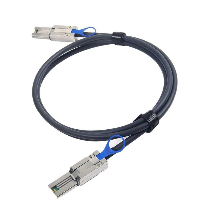 H!Fiber.com Externes SAS Kabel, 4 Kanal Mini SAS (SFF-8088) auf Mini SAS (SFF-8088), 6 Gbps, 1 meter