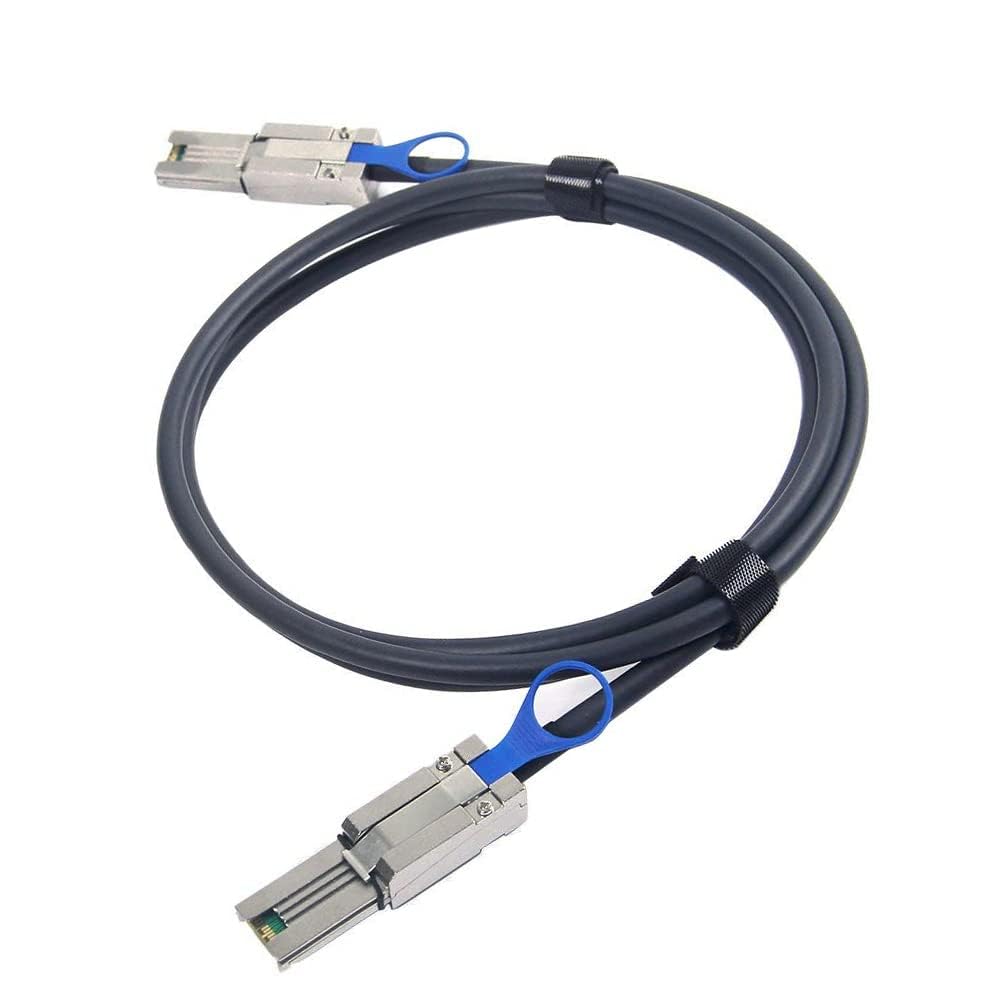 H!Fiber.com Externes SAS Kabel, 4 Kanal Mini SAS (SFF-8088) auf Mini SAS (SFF-8088), 6 Gbps, 0.5 met