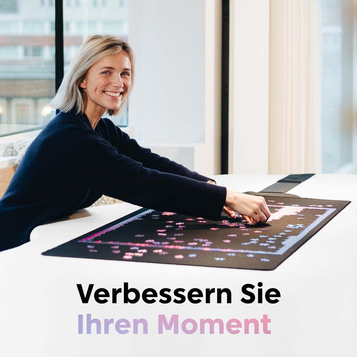 Puzzlup Puzzlematte bis 1500 Teile - 66 x 120 cm - Premium Puzzle Rolle für 500, 1000 und 1500 Teile
