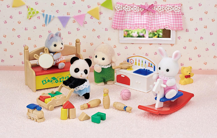Sylvanian Families 5709 Baby's Toy Box -Snow Rabbit & Panda Babies-