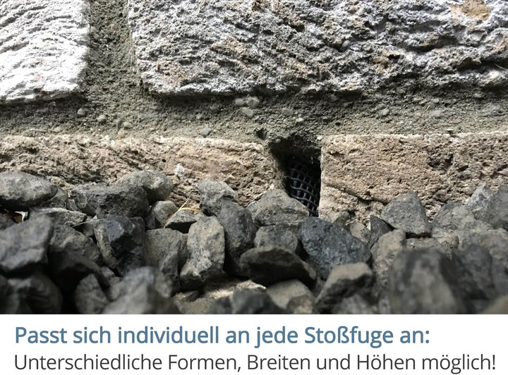 Fugenlüfter 13cm hoch (50 Stück) I Fugengitter - Schutz der Stossfugen des Klinkers vor Bienen, Wesp