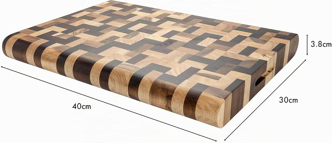 Grunwerg Rockingham Forest Multi-Holz Schneidebrett – Akazie, Verkohlte Akazie &amp; Kautschukholz – Rec