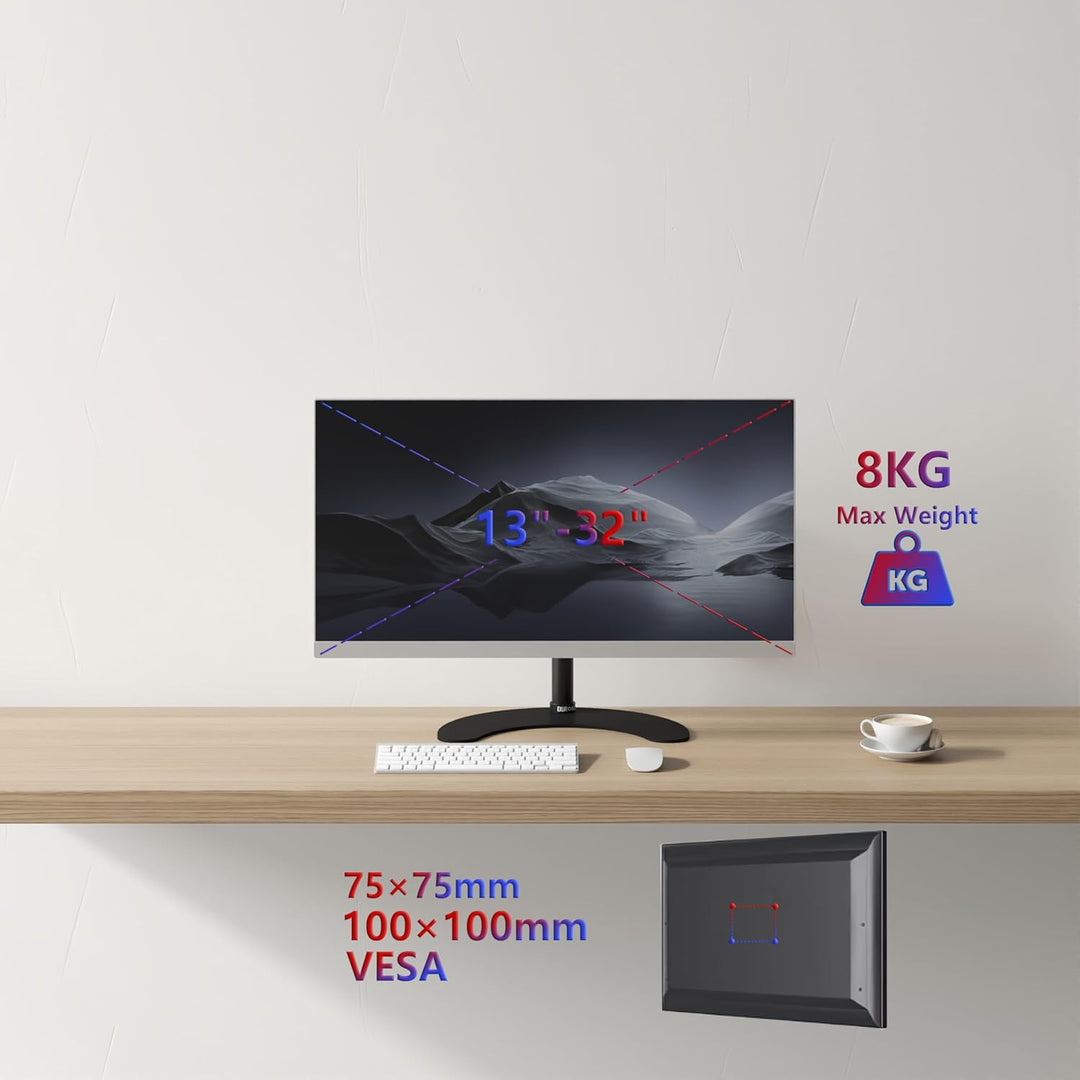 Duronic DM25D1 Monitor-Standfuss/Monitor-Erhöhung/Monitorhalterung/Tischständer für einen LCD und LE