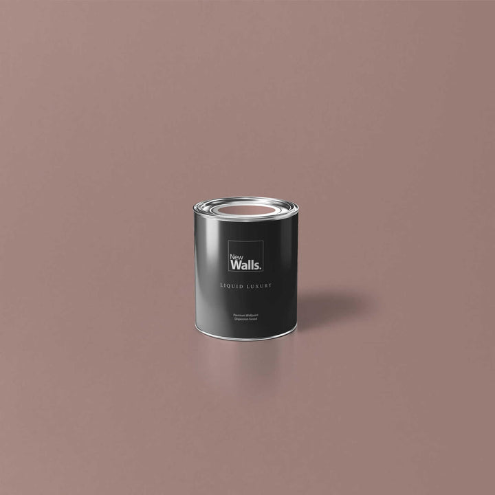 New Walls Premium Wandfarbe Braun, Taupe Liquid Luxury Dispersionsfarbe für Innenräume – 1 L 1000 ml