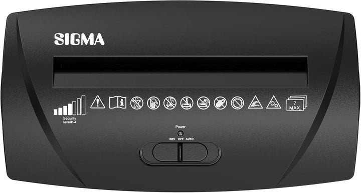 Sigma Aktenvernichter PCC 255, P-4, 33 x 18 x 38 cm, 185 W, schwarz