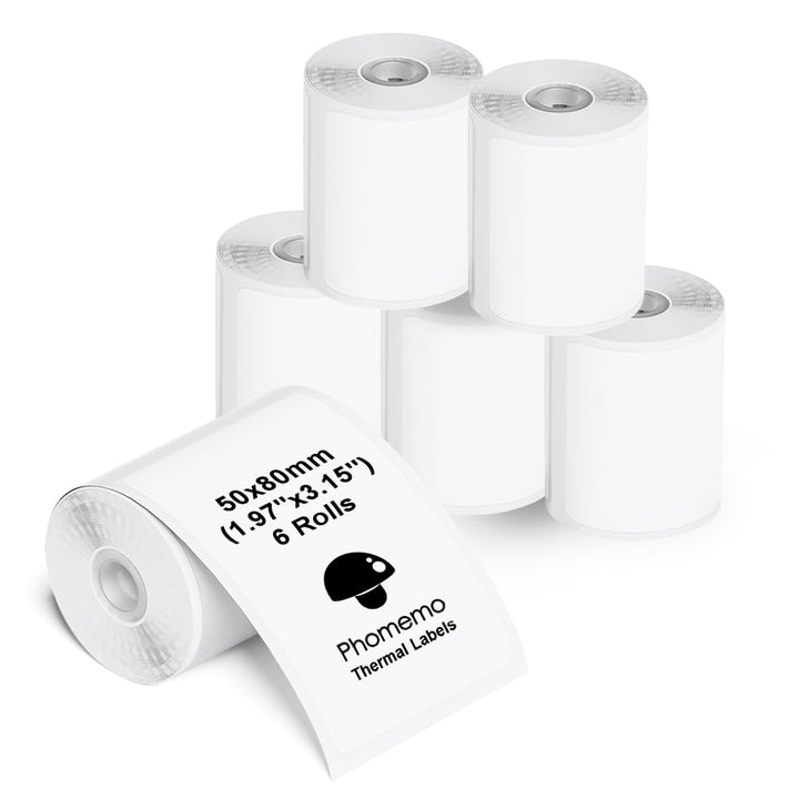 Phomemo M110/M200/M220/M221/M120 Selbstklebende Etiketten, 1.97"x3.15"(50x80mm) Thermoetiketten papi